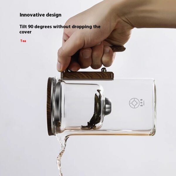 Premium Glass Tea Pot with Inner Filter - Instant Magnetic Water Separation Design - Image 6