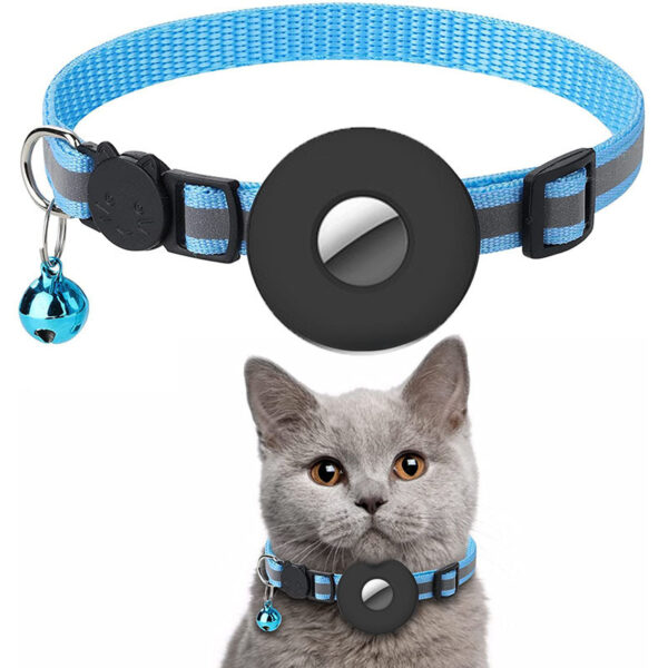 Airtag Pet Collar With Bell Reflective Adjustable Anti-lost Cat Dog Collar - Image 3