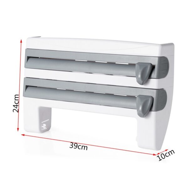 4-in-1 Kitchen Roll Holder & Dispenser for Foil, Wrap & Paper Towels - Image 3