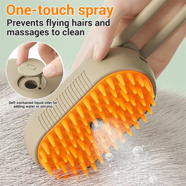 3 in 1 Cat & Dog Steam Brush – Electric Grooming Comb with Spray - Image 4