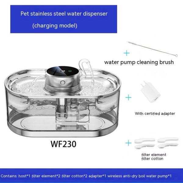 Pet Smart Water Dispenser Wireless Loop Rechargeable - Image 3