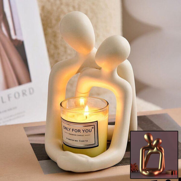 Love Sculpture – Elegant Desk Decor for Couples