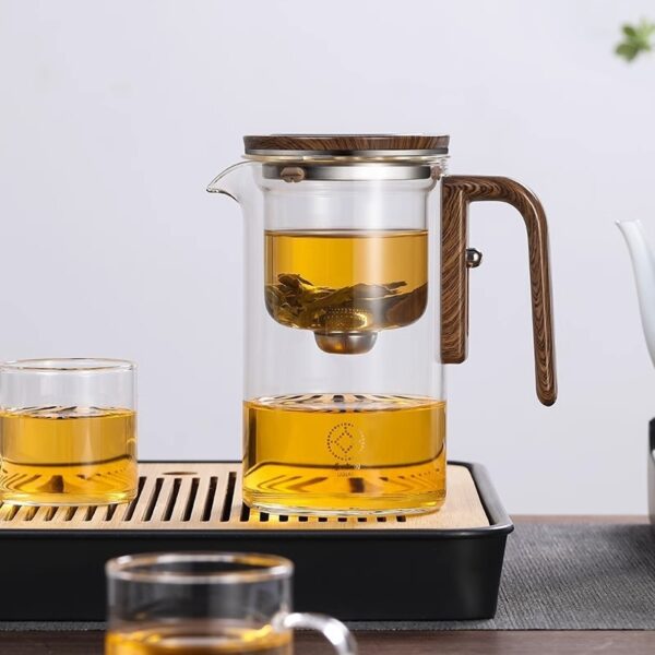 Premium Glass Tea Pot with Inner Filter - Instant Magnetic Water Separation Design - Image 5