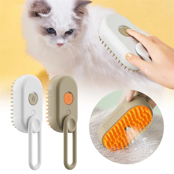 3 in 1 Cat & Dog Steam Brush – Electric Grooming Comb with Spray - Image 8