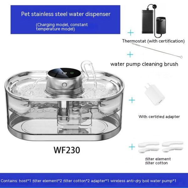 Pet Smart Water Dispenser Wireless Loop Rechargeable - Image 8