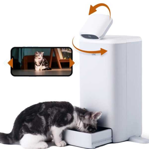 Timed Pet Feeder Portion Control Camera