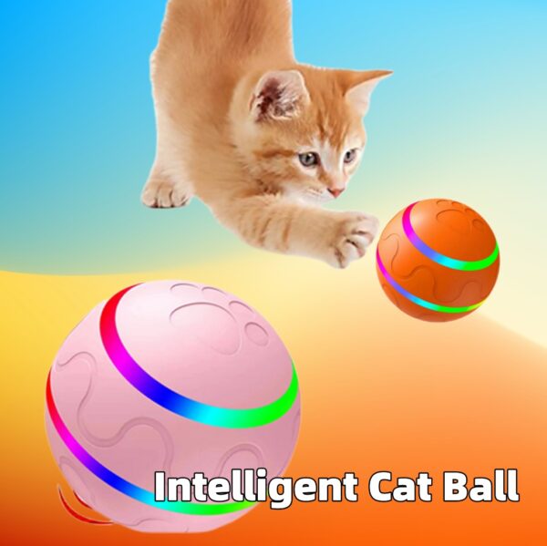 Smart Interactive Cat Toy – USB Rechargeable Self-Rotating Ball