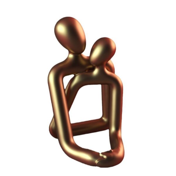 Love Sculpture – Elegant Desk Decor for Couples - Image 2