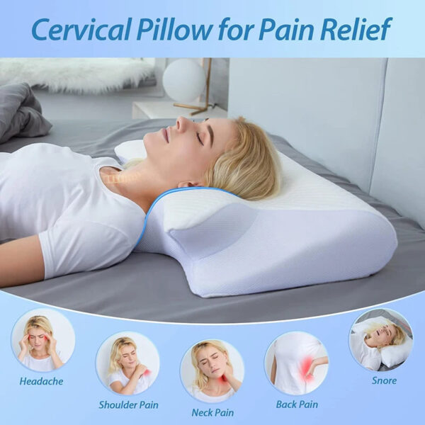 2 In 1 Ergonomic Contour Orthopedic Pillow For Neck Pain.