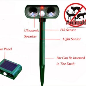 Solar Powered Ultrasonic Animal Repeller