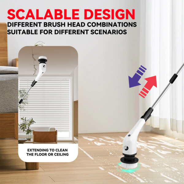 Electric Cleaning Brush Household Multi-functional 7-in-1 Toilet Bathroom Cleaning Brush - Image 5