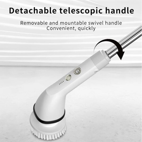7 In 1 Wireless Electric Cleaning Brush Multifunctional Adjustable Handled Cleaning Brush For Kitchen Bathroom Fish Tank - Image 5