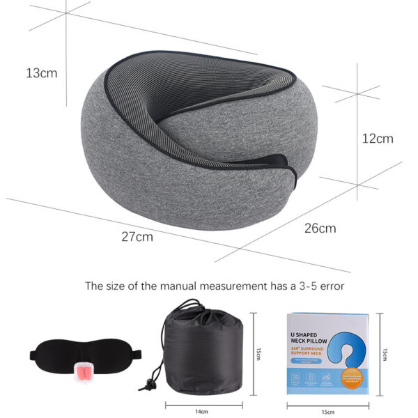 Travel Pillow Neck Pillow Memory Foam Neck Pillow Airplane, Portable Travel Pillows For Airplanes Offices And Cars Travel Neck Pillow Soft Neck Pillow For Traveling - Image 2