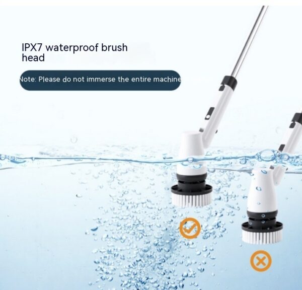 7-in-1 Wireless Cleaning Brush Long Handle Retractable Bathroom Toilet Floor Electric Brush - Image 5