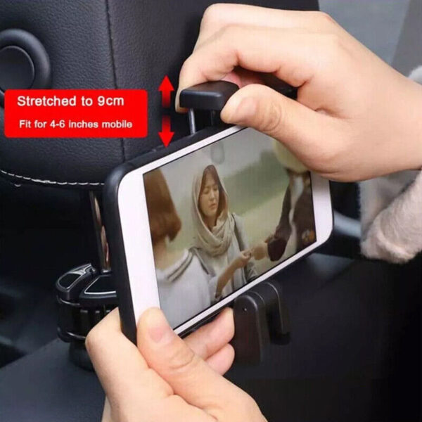 2X Car Seat Back Hooks Bag Storage Headrest Hook Hanger Phone Holder Bracket UK - Image 10