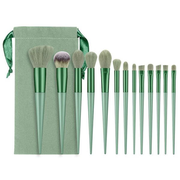 13 PCs Purpleflower Holly Leaf Makeup Brushes Suit Soft Hair - Image 5