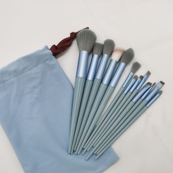 13 PCs Purpleflower Holly Leaf Makeup Brushes Suit Soft Hair - Image 8