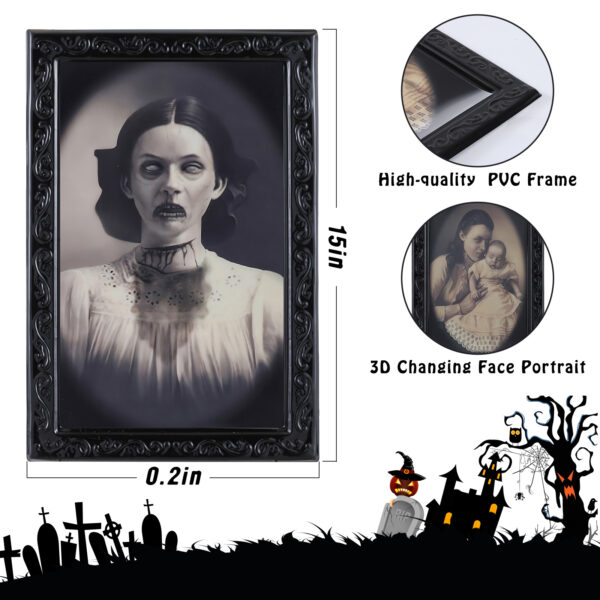 3D Changing Face Moving Picture Frame - Halloween Decoration - Image 9
