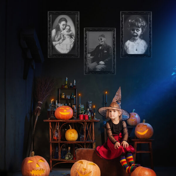 3D Changing Face Moving Picture Frame - Halloween Decoration - Image 3