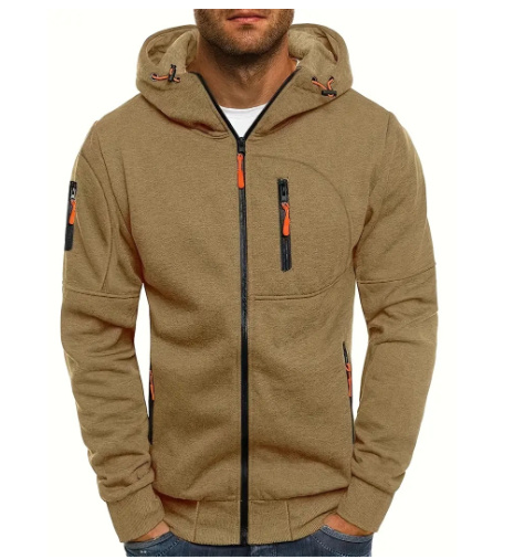 Men's Zipper Hooded Sweater Men's Zipper Hooded Sweater - Image 2
