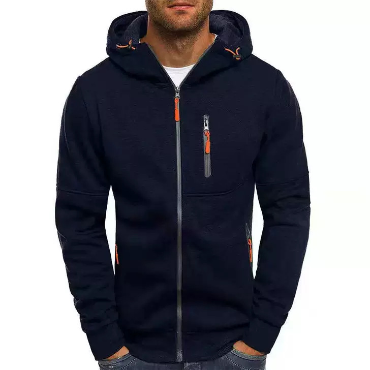 Men's Zipper Hooded Sweater Men's Zipper Hooded Sweater - Image 3
