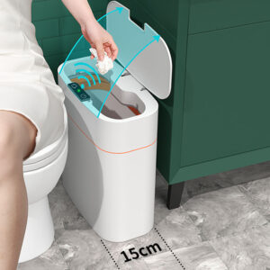 Smart Trash Can with Lid - Automatic Induction Dustbin