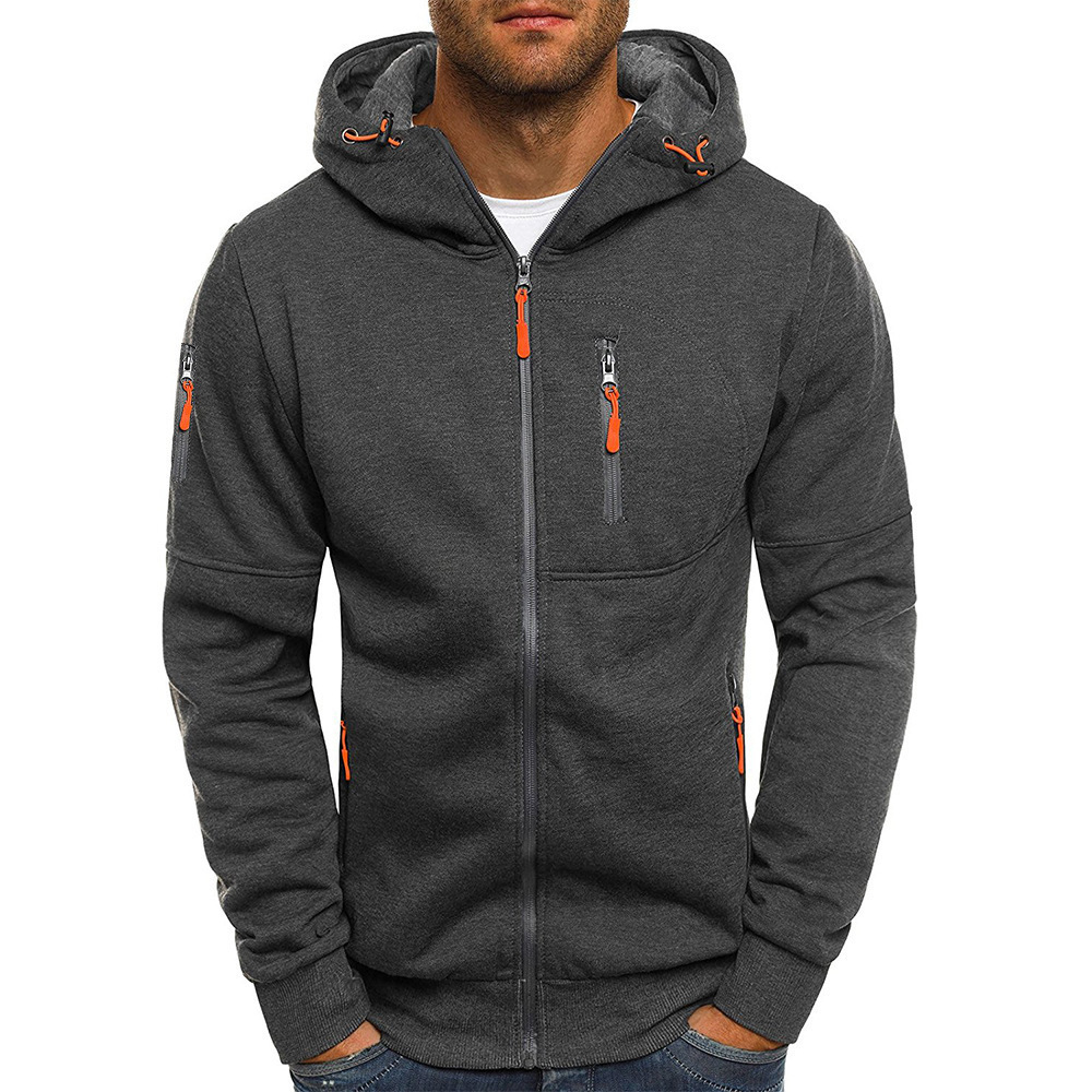 Men's Zipper Hooded Sweater Men's Zipper Hooded Sweater - Image 7