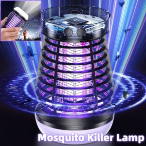 2-in-1 Mosquito Killer Lamp - USB Rechargeable Electric Fly Catcher with Night Light